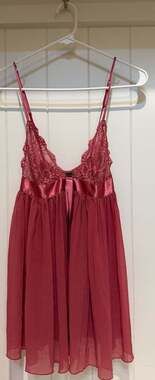 Victoria's Secret Pink Lace Babydoll Chemise Slip Dress
